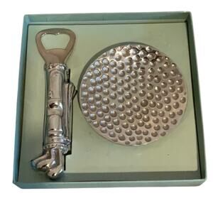 Mariposa Silver Bar Set Golf Bottle Opener